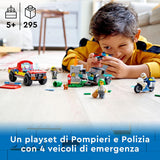 LEGO CITY 60319 Soccorso antincendio e inseguimento della polizia