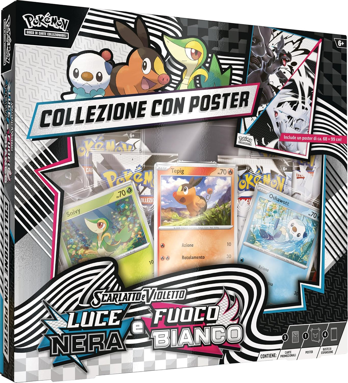 Pokémon Scarlatto & Violetto Collezione con Poster Luce Nera & Fuoco Bianco (IT)