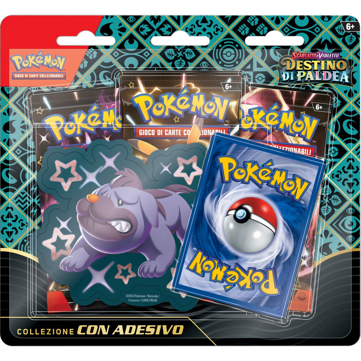 Pokémon Scarlatto & Violetto Destino di Paldea Collezione Maschiff con adesivo (IT)