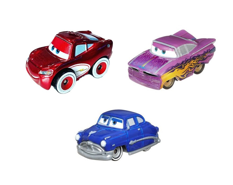 Disney Cars Mini Racers - Cruisin' Lightning McQueen / Ramone Purple / Doc