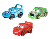 Disney Cars Mini Racers - Damaged King / Lightning McQueen / Chick Hicks