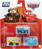 Disney Cars Mini Racers - Dinoco Lightning McQueen / Dinoco Cruz Ramirez / Rotor Turbosky