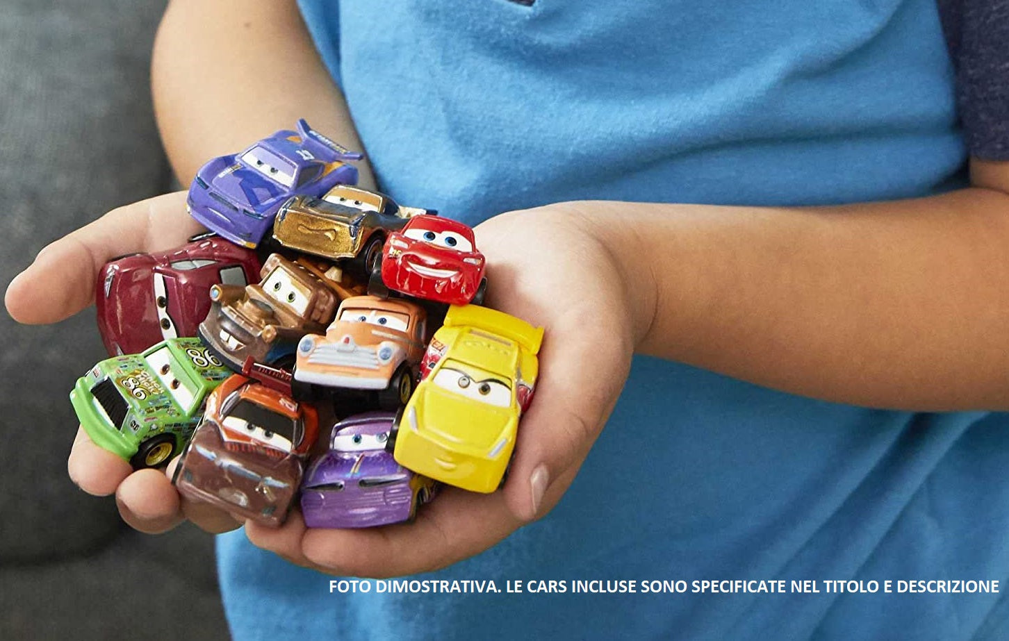Disney Cars Mini Racers - Damaged King / Lightning McQueen / Chick Hicks