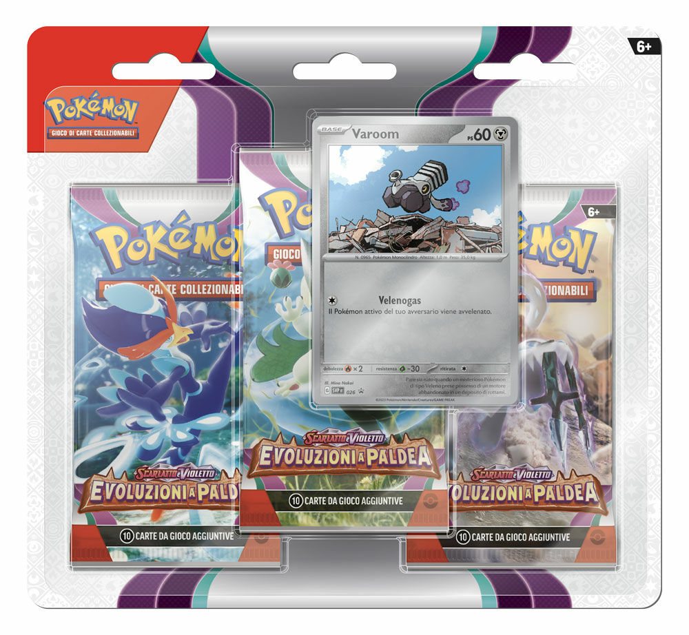 Pokémon Scarlatto & Violetto - Evoluzioni a Paldea 3 buste con carta promo Varoom (IT)