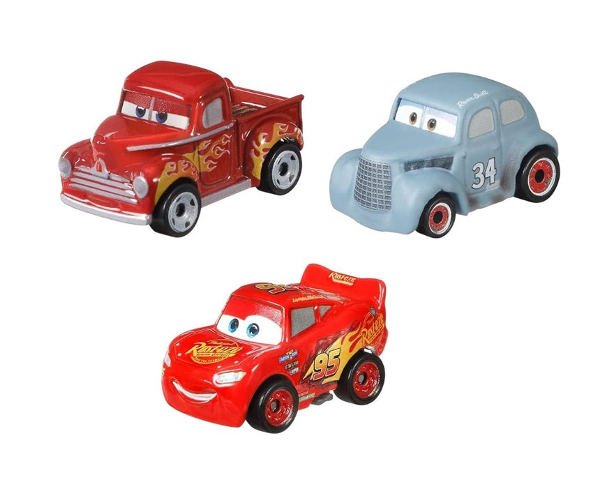 Disney Cars Mini Racers - Hot Rod Smokey / River Scott / Lightning McQueen