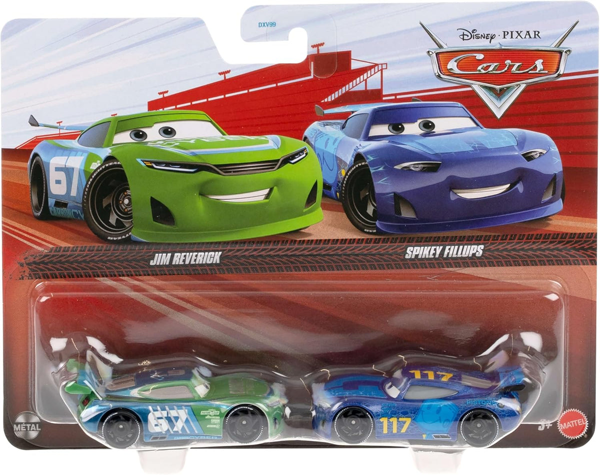 Disney Cars - Jim Reverick #67 Carbon Cyber & Spikey Fillups #117 Lil Torquey