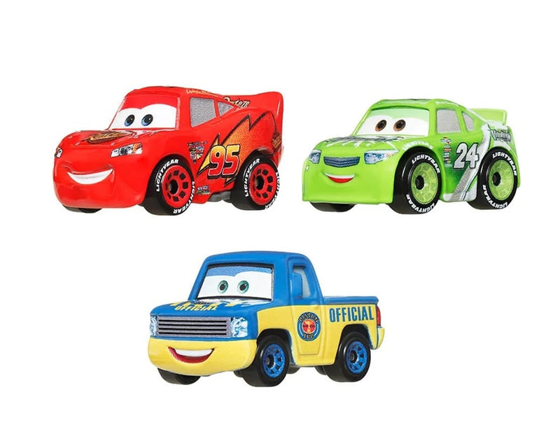 Disney Cars Mini Racers - Brick Yardley / Lightning McQueen / Dexter Hoover