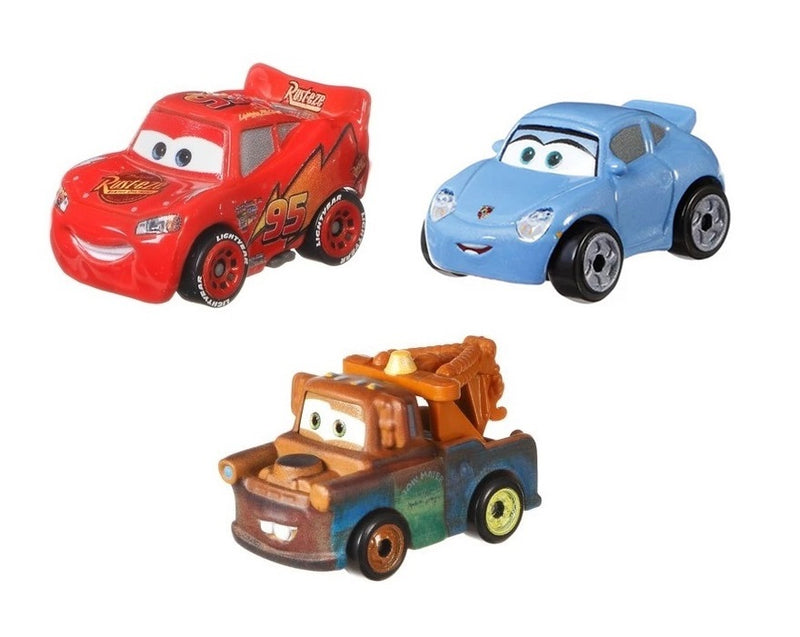 Disney Cars Mini Racers - Lightning McQueen / Sally / Mater