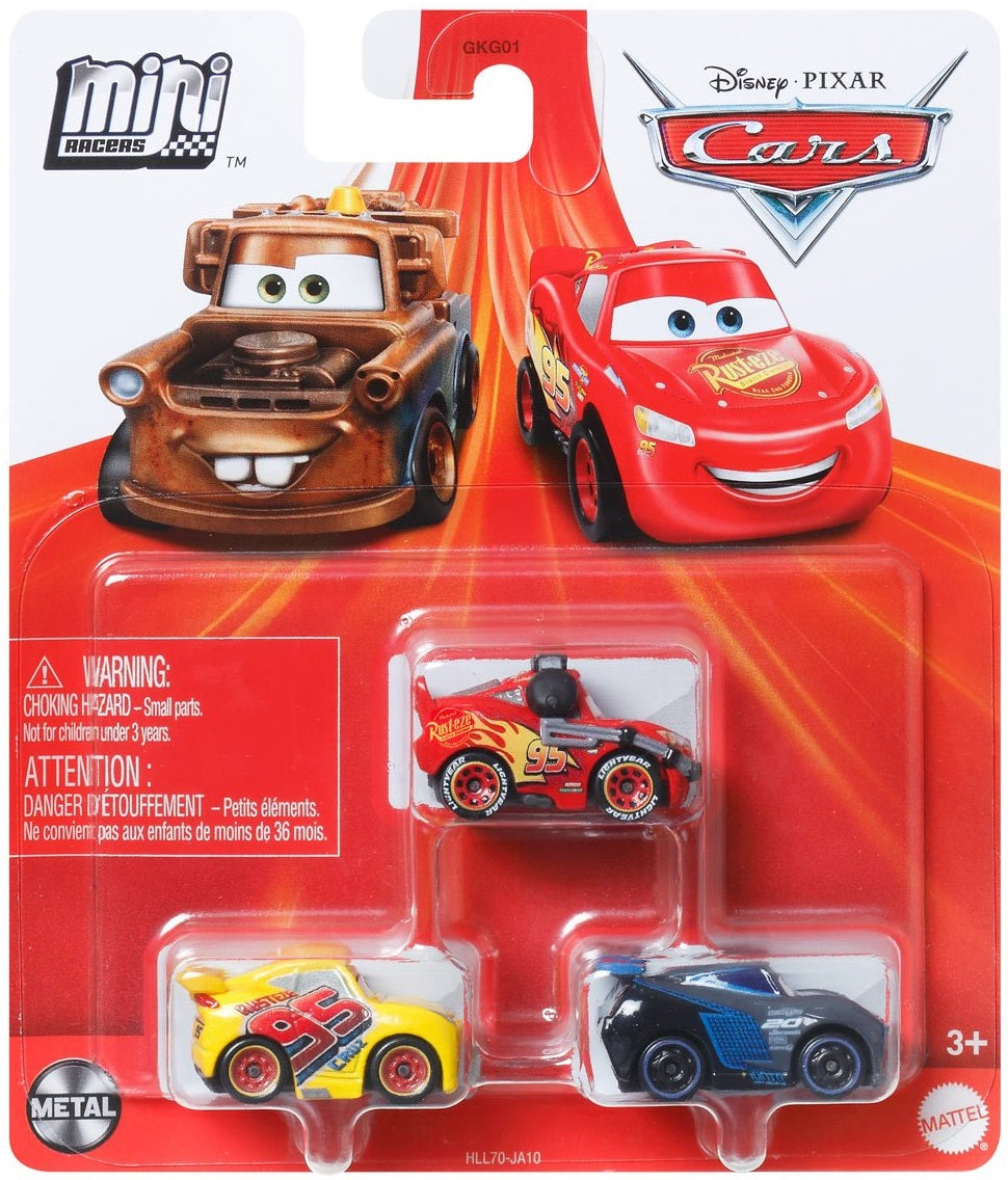 Disney Cars Mini Racers - Lightning McQueen with Headset / Rusteze Cruz Ramirez / Jackson Storm