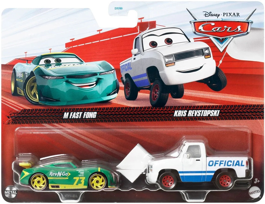 Disney Cars - M Fast Fong #73 Rev N Go & Kris Revstopski (White Flag)
