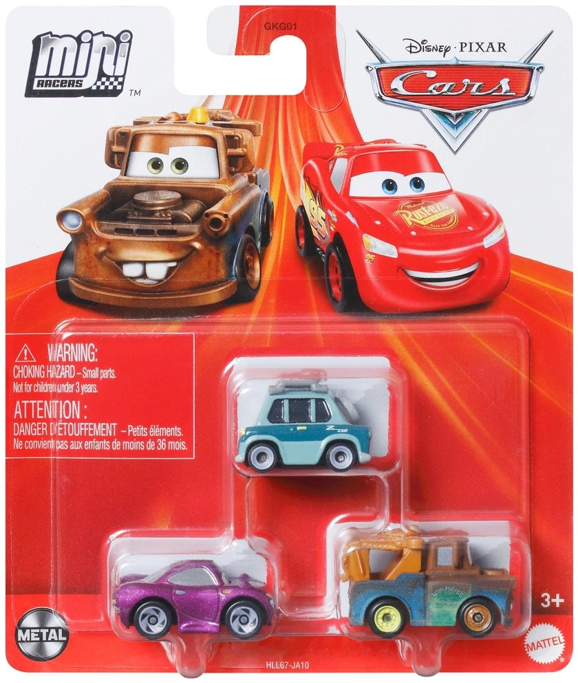 Disney Cars Mini Racers - Professor Z / Holley Shiftwell / Cricchetto