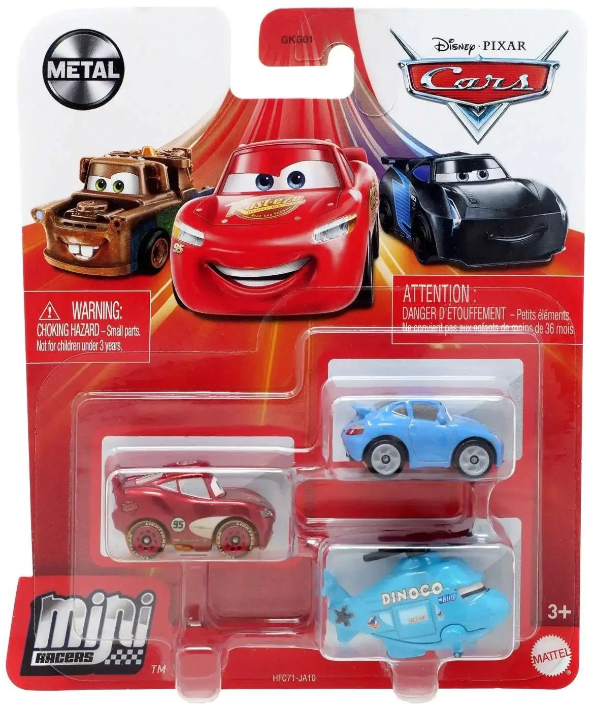 Disney Cars Mini Racers - Dirty Radiator Springs Lightning McQueen / Rotor Supersky / Sally