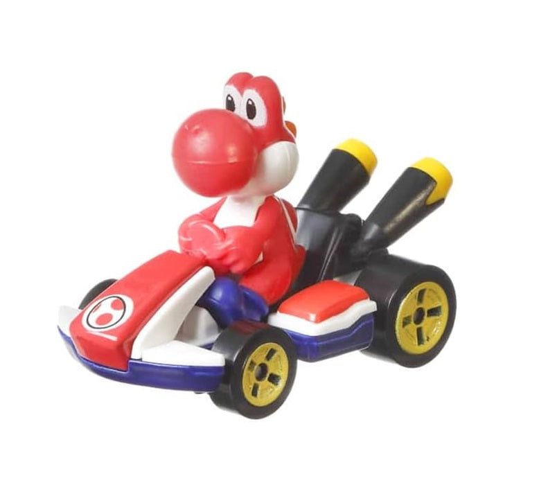 Mario Kart Hot Wheels - Red Yoshi (Standard Kart)
