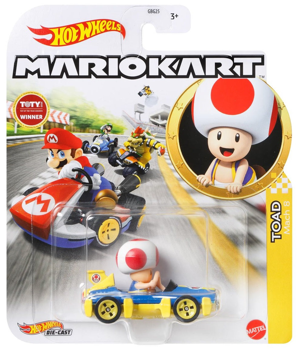 Mario Kart Hot Wheels - Toad (Mach 8)