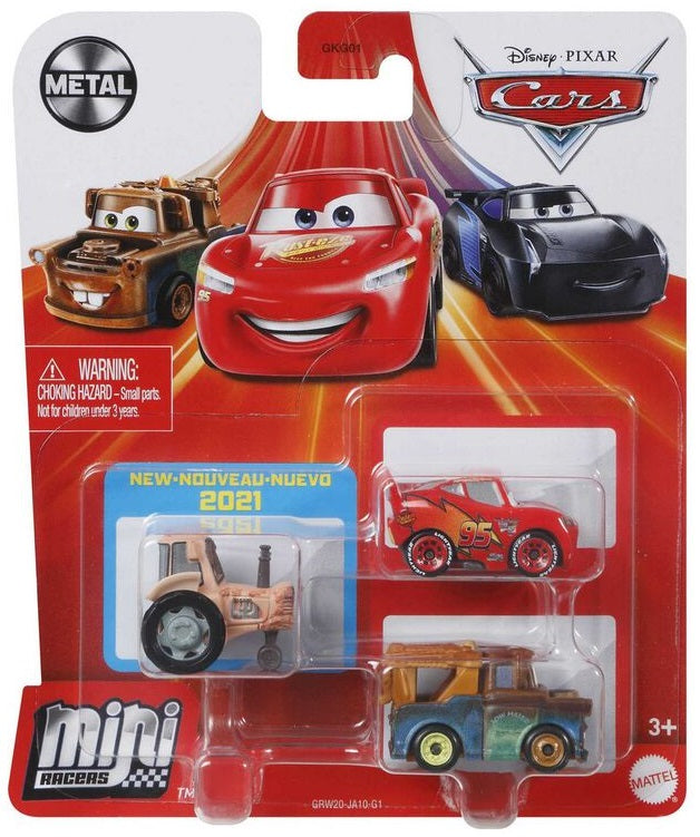 Disney Cars Mini Racers - Tractor / Mater / Lightning McQueen
