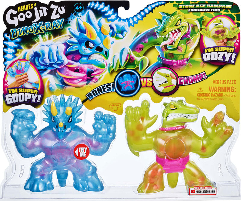Goo Jit Zu Dino X-Ray - Versus Pack - Tritops Vs Shredz