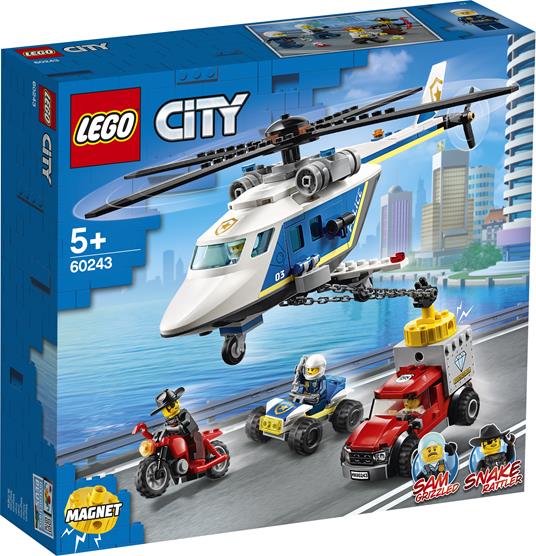 LEGO CITY 60243 Inseguimento sull'elicottero della polizia