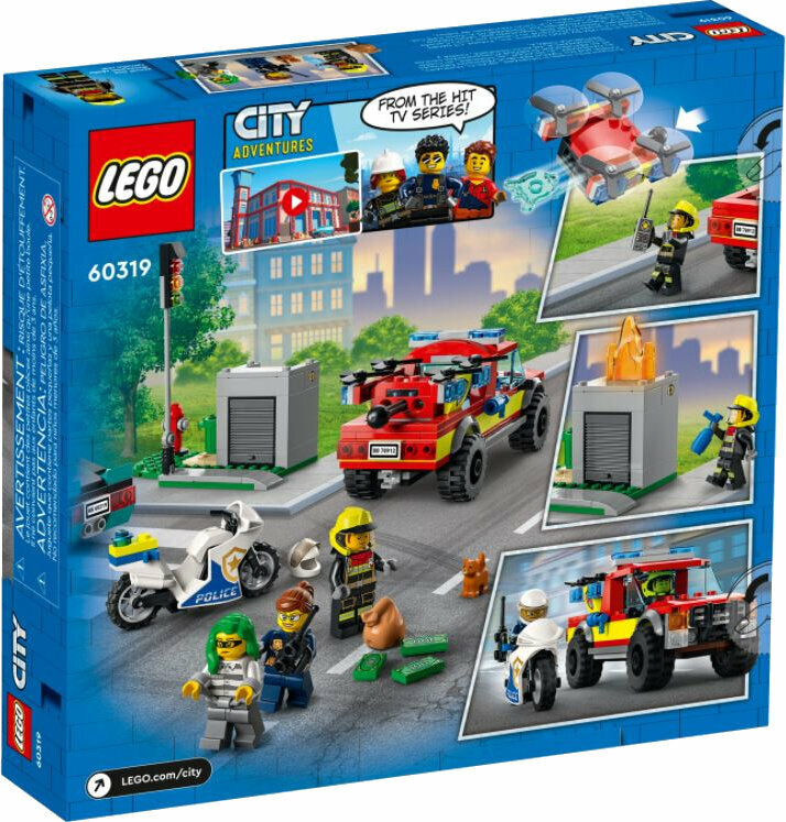 LEGO CITY 60319 Soccorso antincendio e inseguimento della polizia