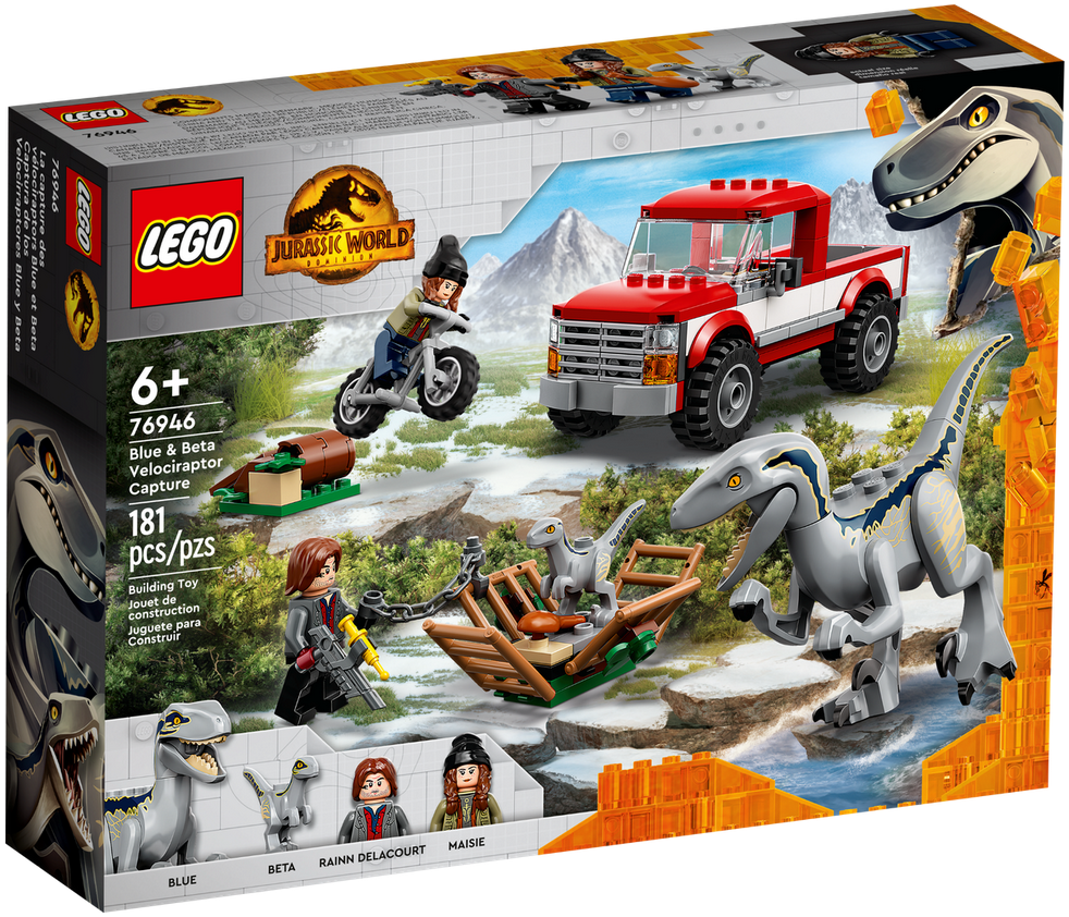 LEGO 76946 Jurassic World - La cattura dei Velociraptor Blue e Beta
