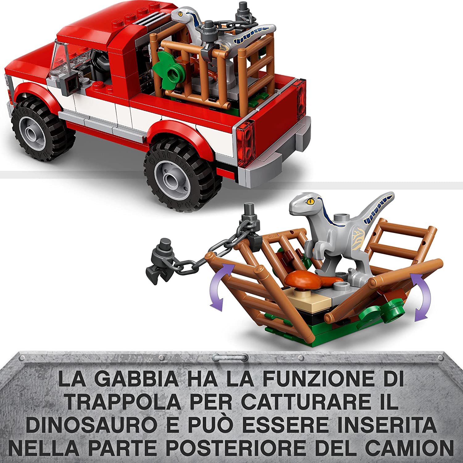 LEGO 76946 Jurassic World - La cattura dei Velociraptor Blue e Beta