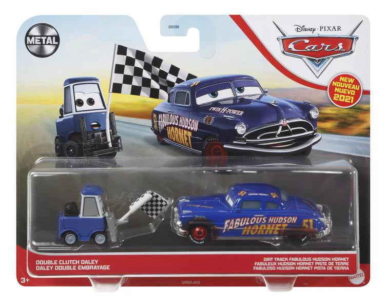 Disney Cars - Double Clutch Daley & Dirt Track Fabulous Hudson Hornet