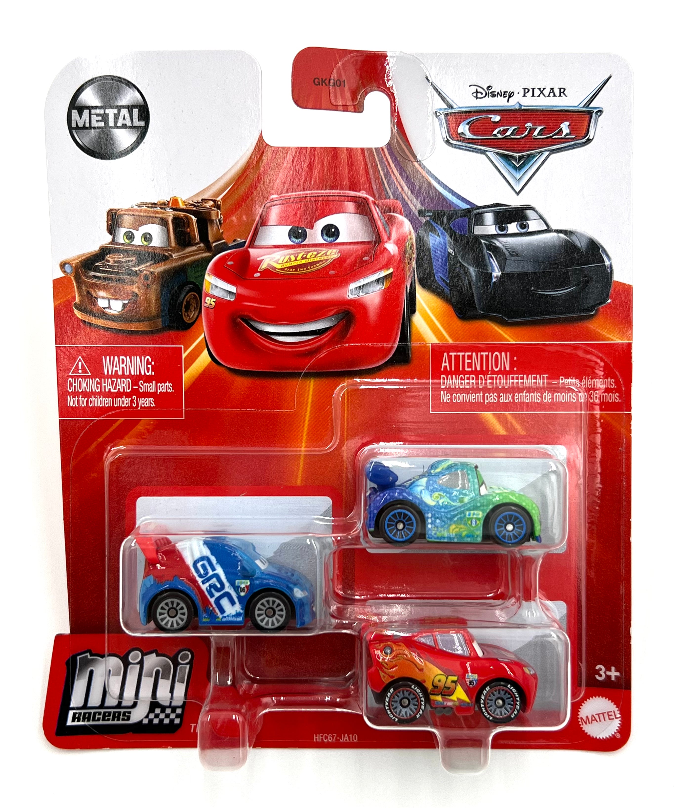 Disney Cars Mini Racers - Raoul Caroule / Carla Veloso / McQueen WGP