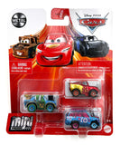 Disney Cars Mini Racers - Superfly / Rusteze Racing Center McQueen / Blindspot